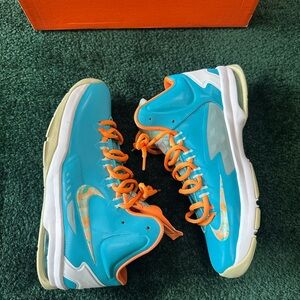Kids Easter KD 5 Blue and Orange Sneakers